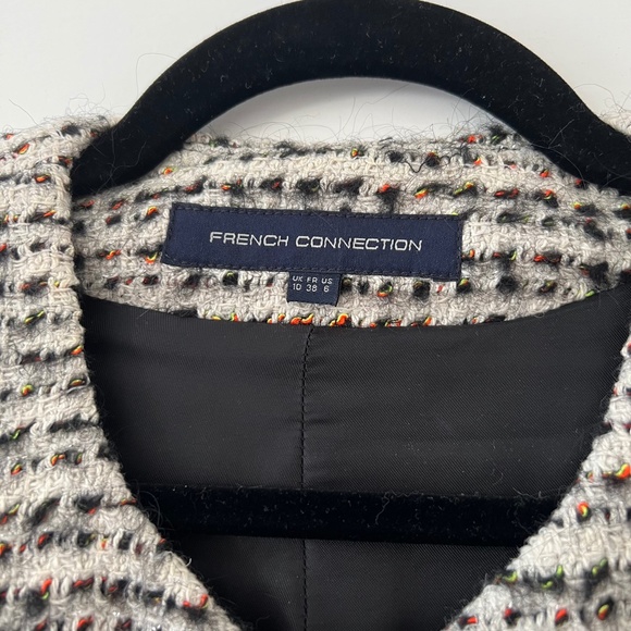 French Connection White & Black Tweed Jacket - Picture 2 of 4